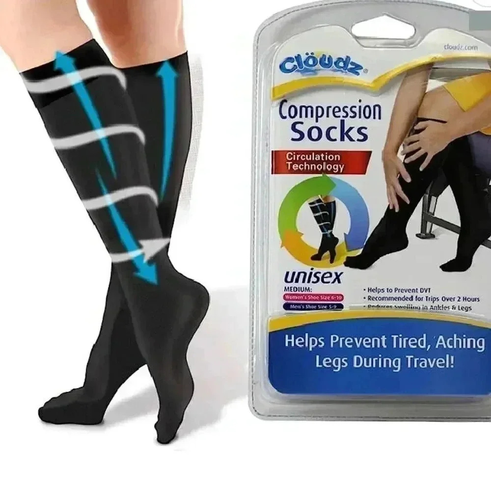 Cloud compression socks